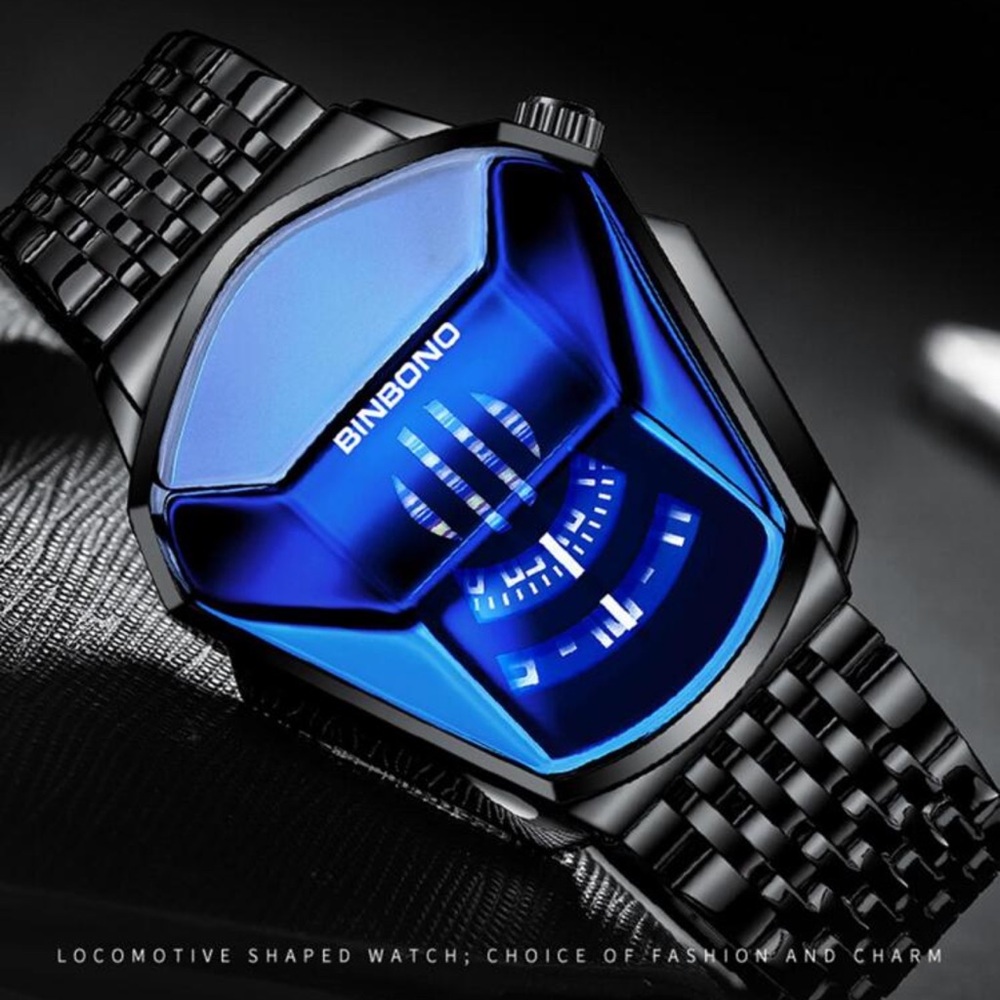 Manfinity Concept Men's Quartz, Stainless Steel Gold Blue Waterproof Watch